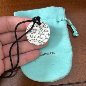 Tiffany & Co. Blue Drawstring Pouch with Pendant